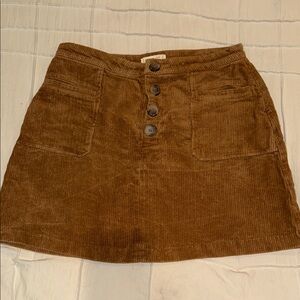 Blu Pepper Day to Day Brown A-Line Mini Skirt